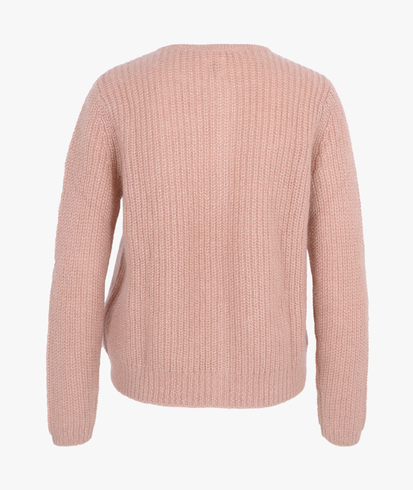 Rippenjacke Lurex (rosa) | rosa