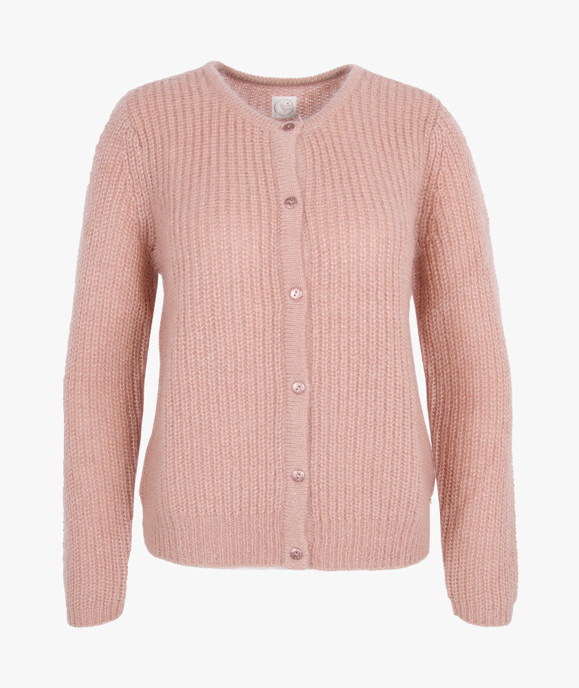 Rippenjacke Lurex (rosa) | rosa
