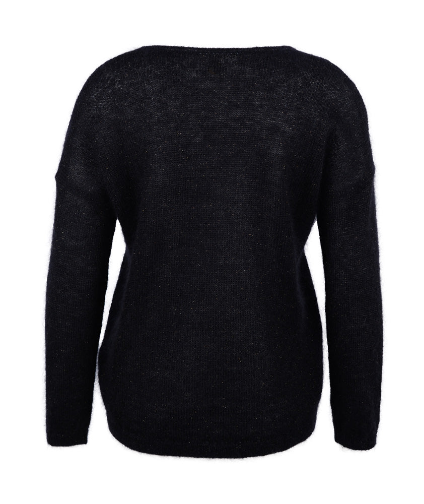 Pulli Lurex Transparent | schwarz