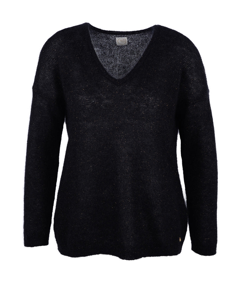 Pulli Lurex Transparent | schwarz