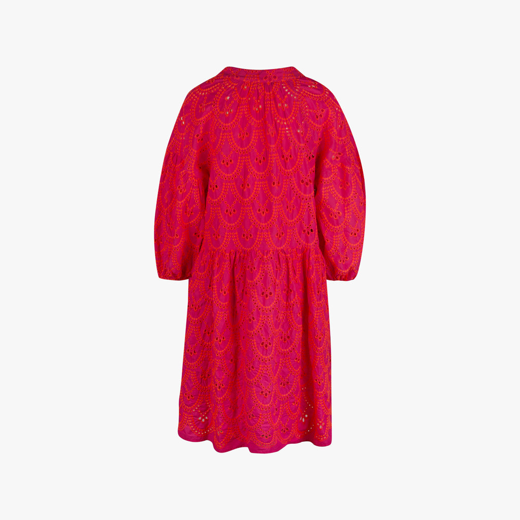 Devotion Kleid Broderie | fuchsia