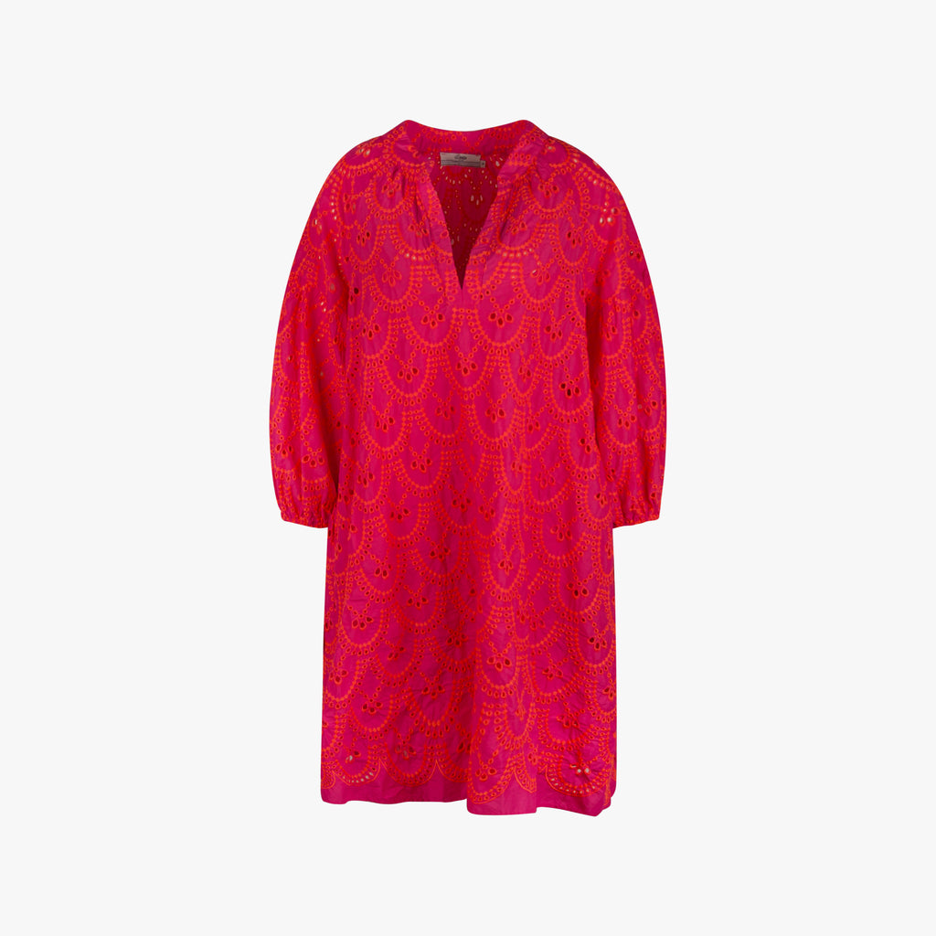 Devotion Kleid Broderie | fuchsia