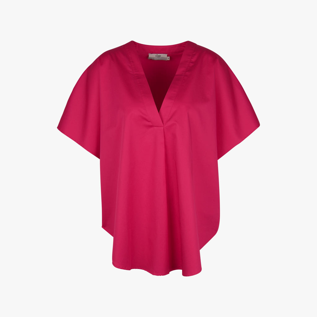 Devotion Schlupfbluse Uni | fuchsia