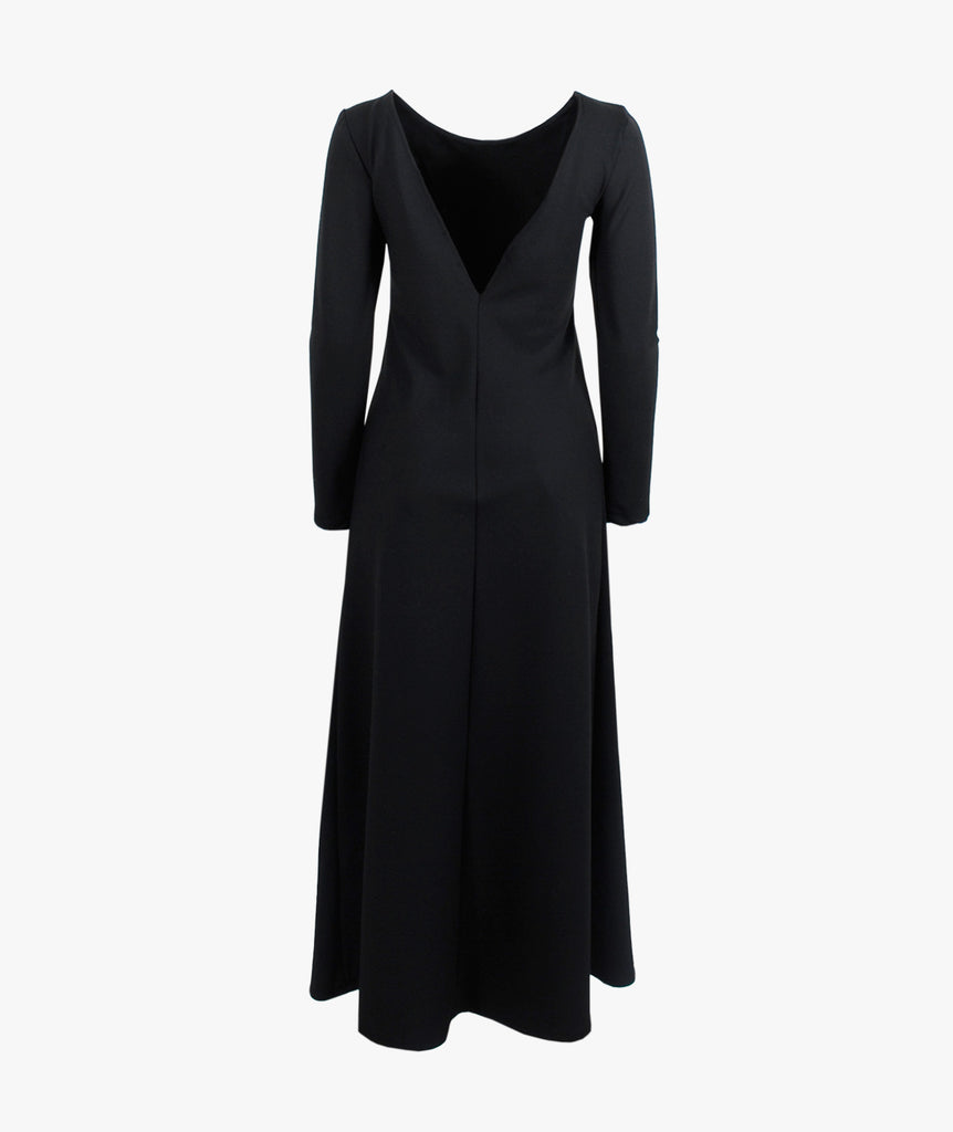 Maxikleid A-Form | schwarz