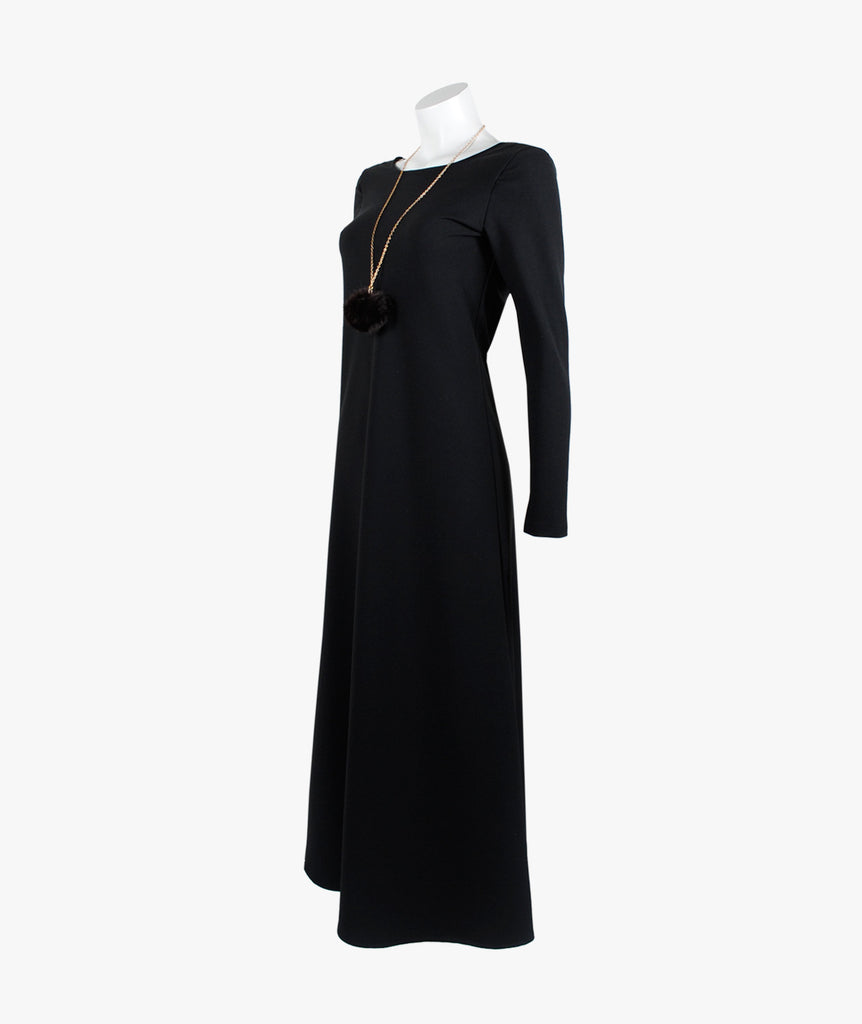 Maxikleid A-Form | schwarz