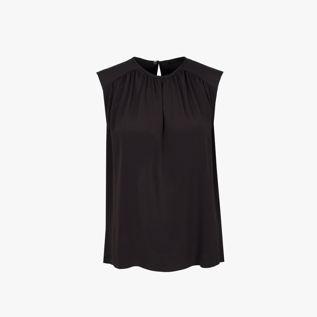 Drykorn Blusenshirt Seidenmix | schwarz