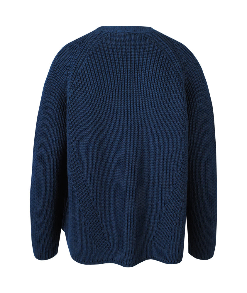 Cardigan Grobstrick | dunkelblau