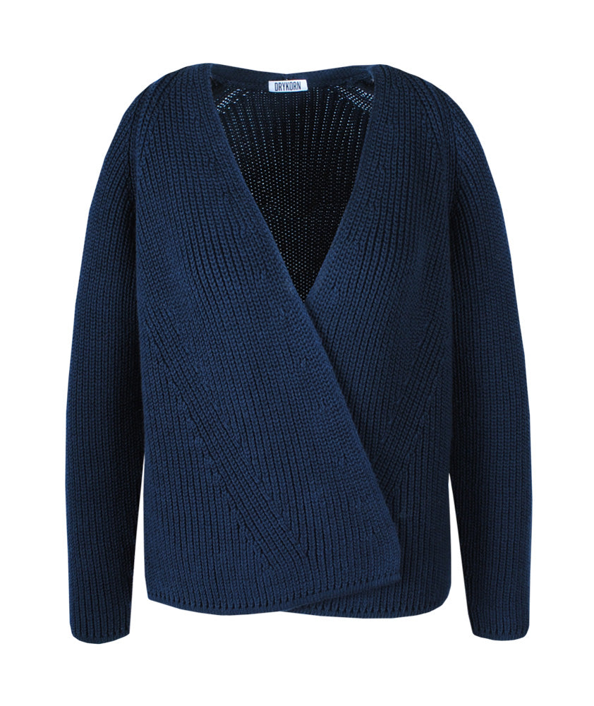 Cardigan Grobstrick | dunkelblau
