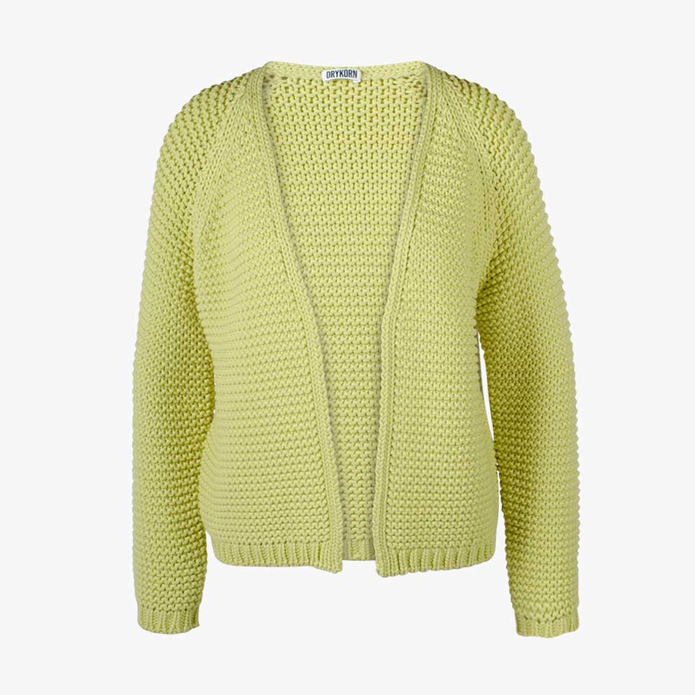 Cardigan Grobstrick | gelb