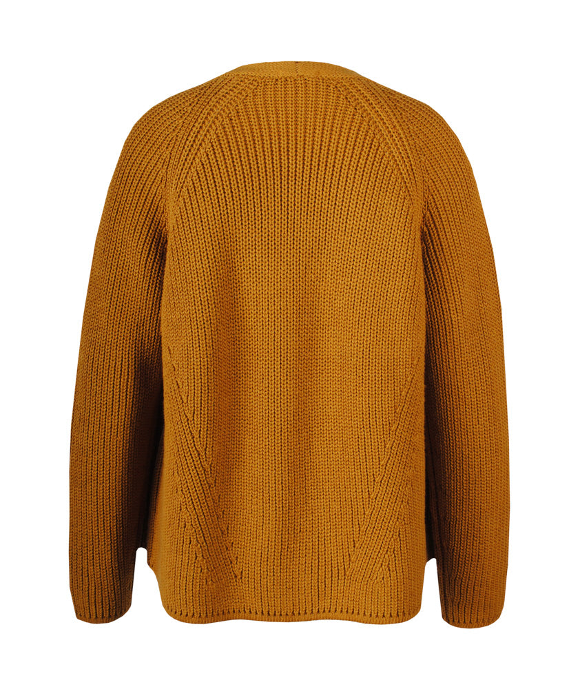 Cardigan Grobstrick | senf