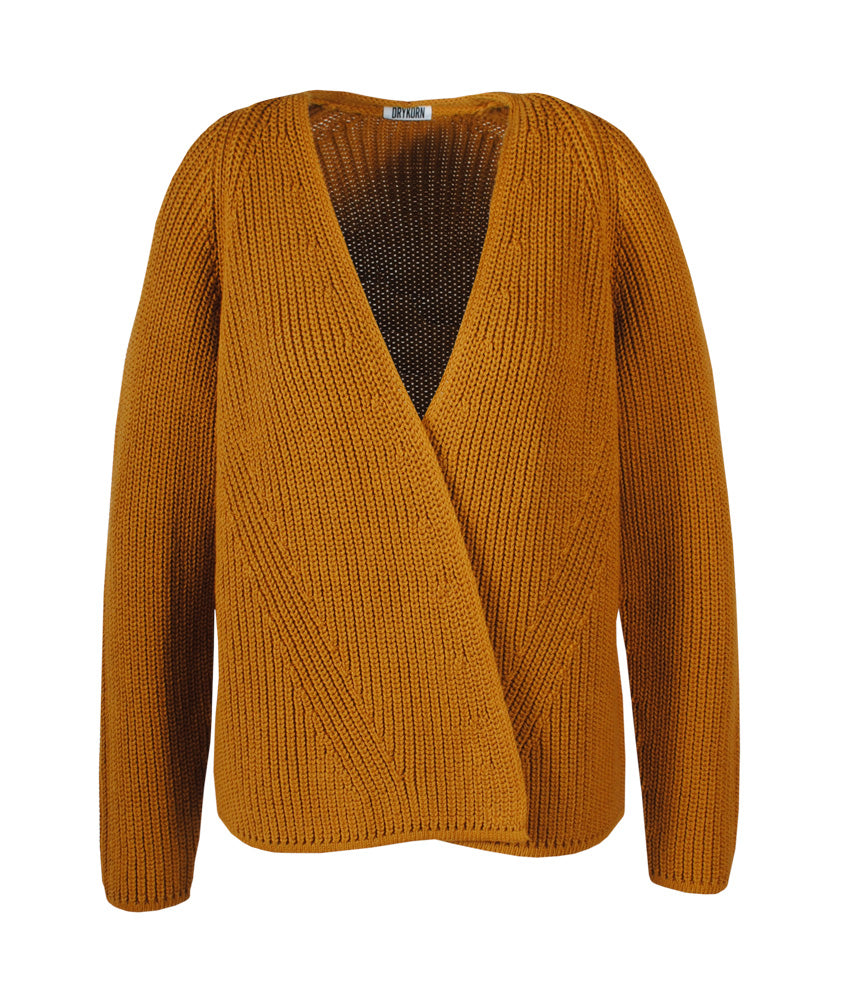 Cardigan Grobstrick | senf