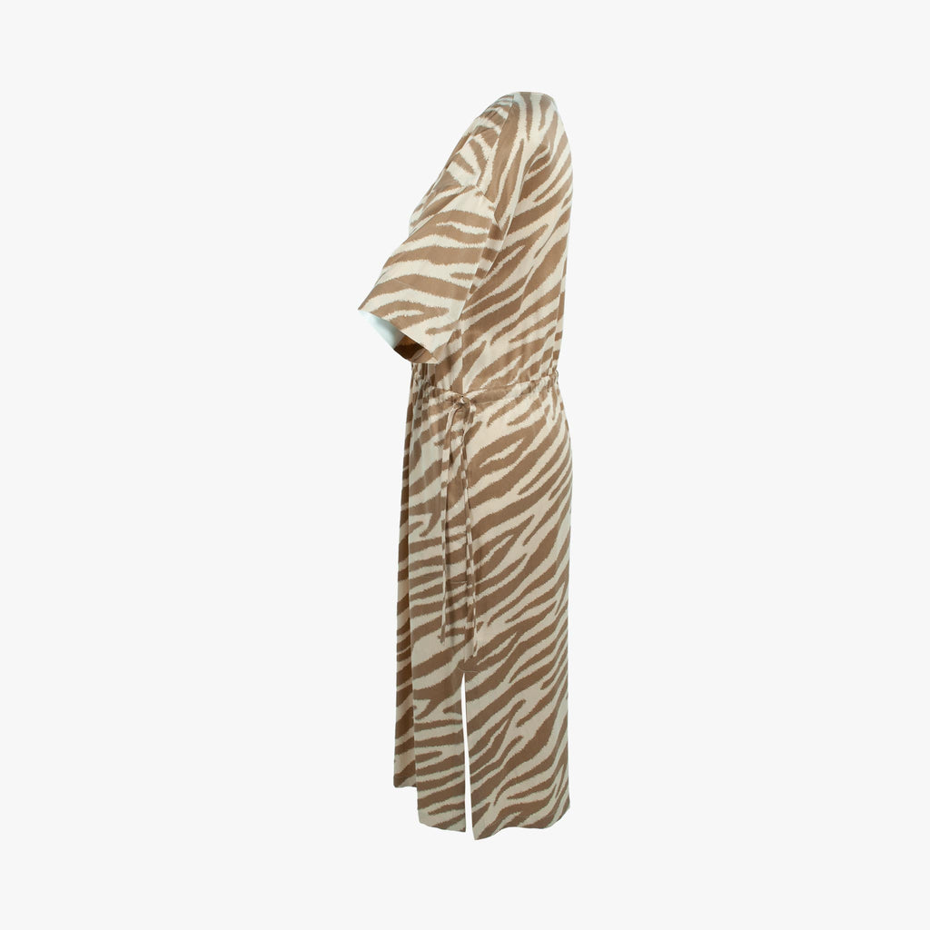 Kleid Tigerprint | beige
