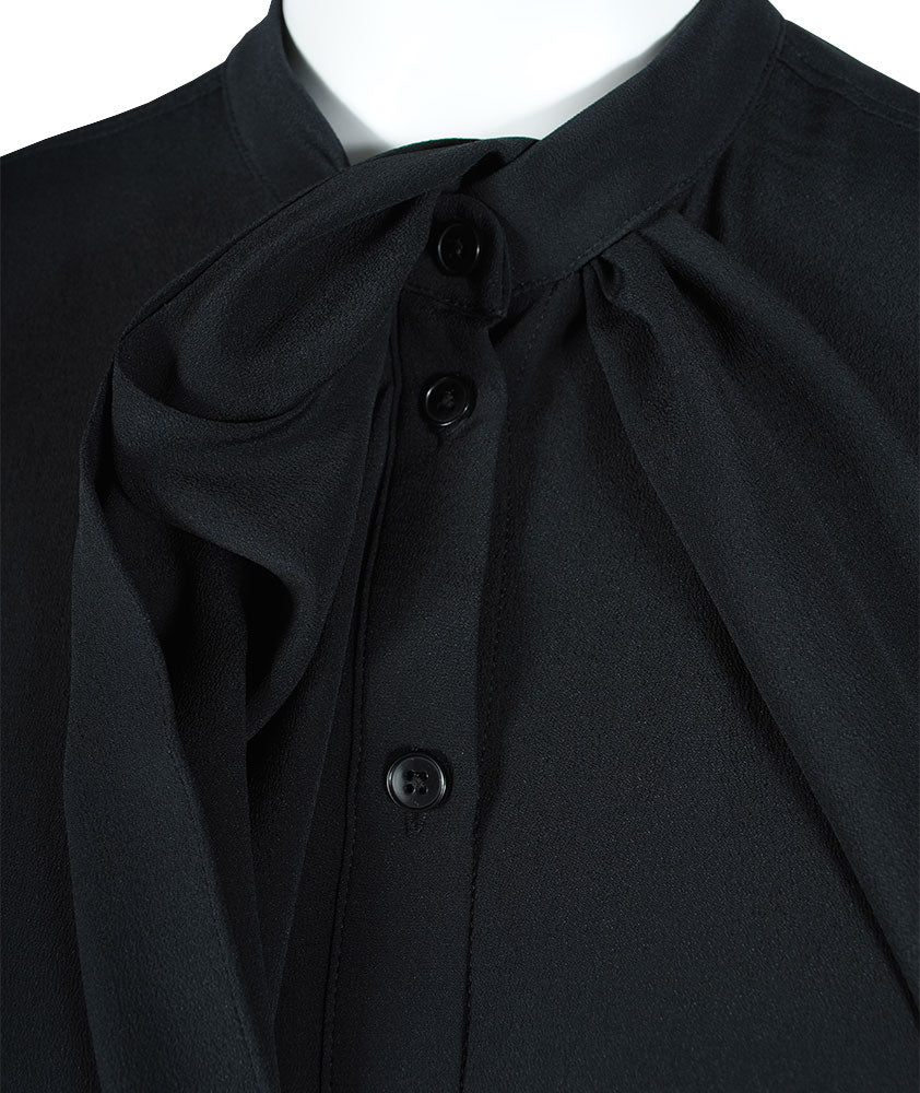 Schluppenbluse Suzie | schwarz