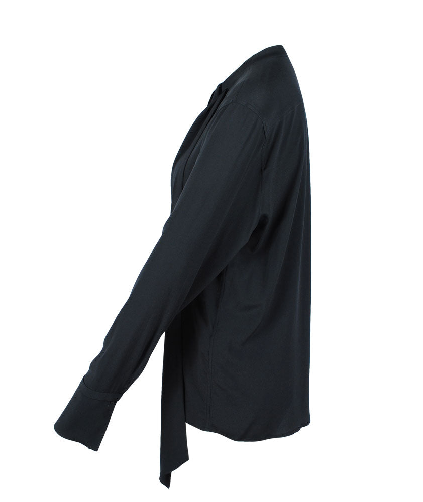 Schluppenbluse Suzie | schwarz