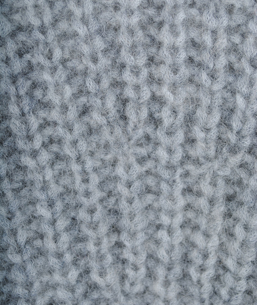 Grobstrick V-Pulli Linna | grau