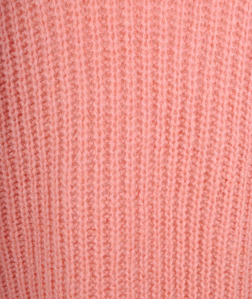 Grobstrick V-Pulli Linna | rosa