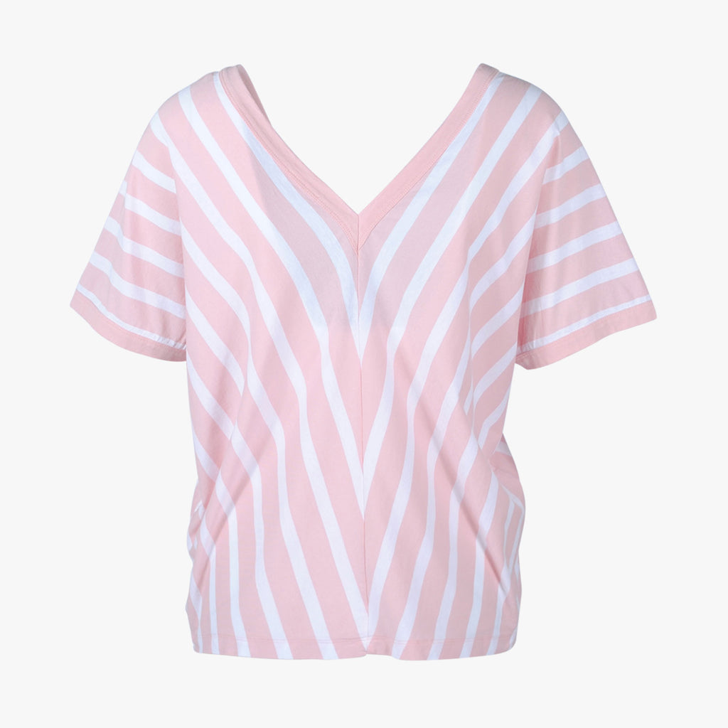 V2-Shirt Streifen | rose