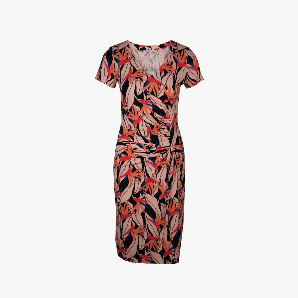 Ellen Eisemann Jerseykleid Flowerprint | orange