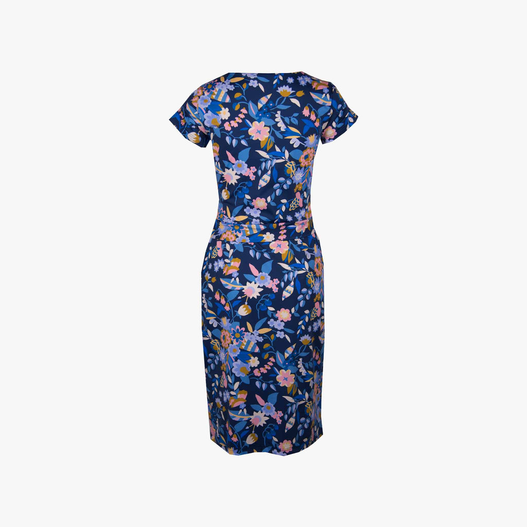 Ellen Eisemann Jerseykleid schmal | blau