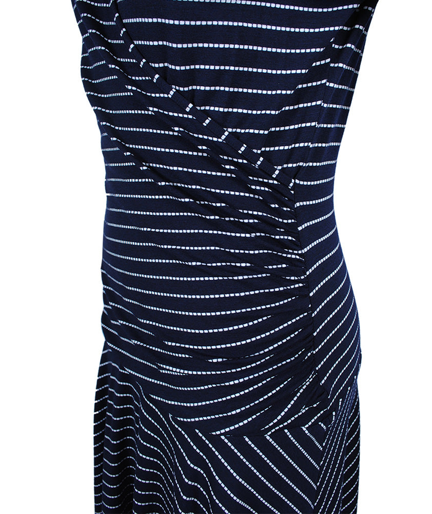 Kleid Vivienne | blau-weiß