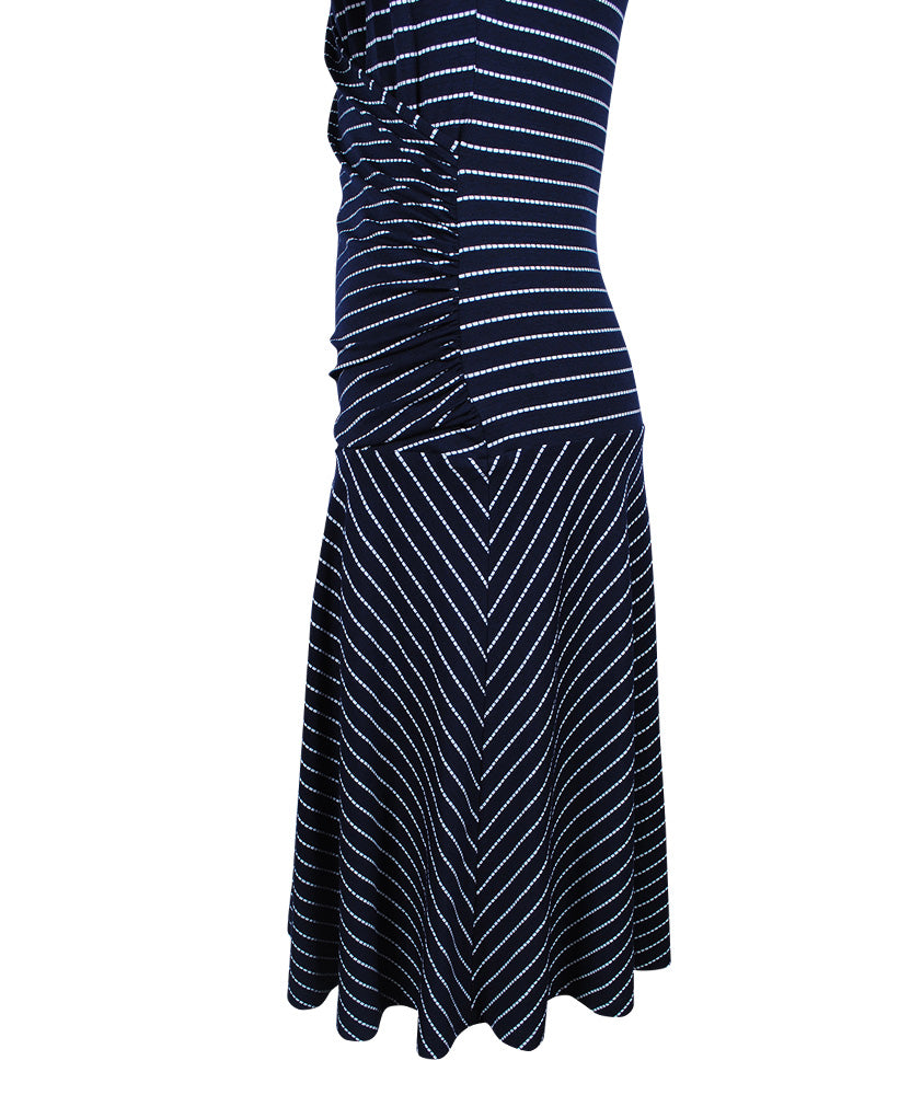 Kleid Vivienne | blau-weiß