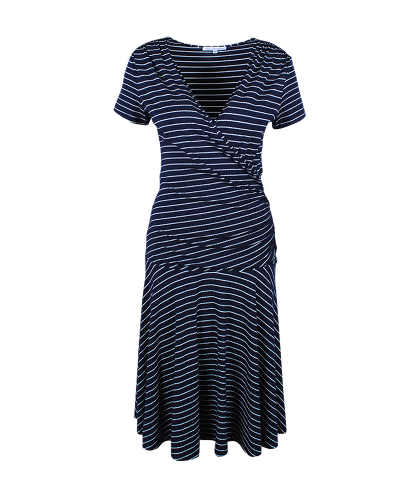 Kleid Vivienne | blau-weiß