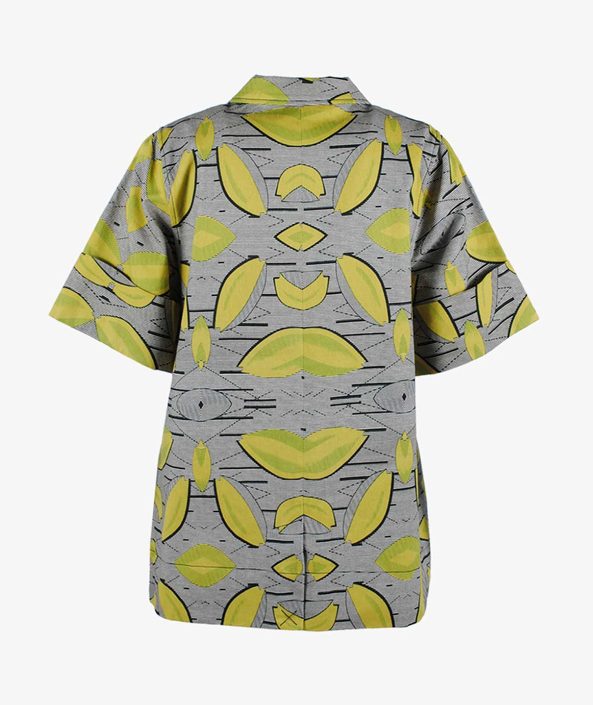 Kimonojacke Lamfa | grau-gelb