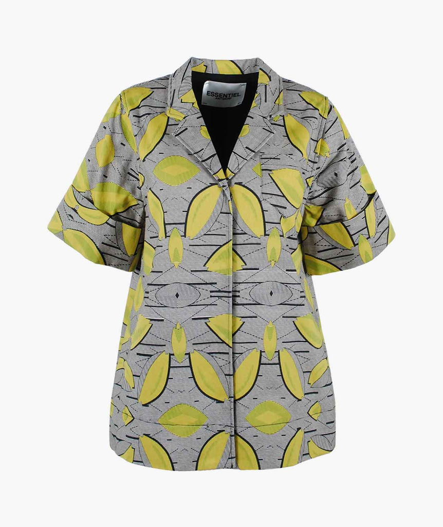 Kimonojacke Lamfa | grau-gelb