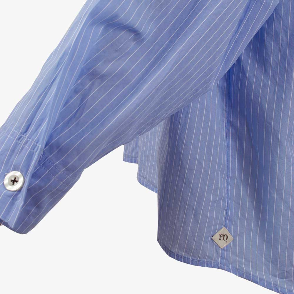 Bluse Steifen, Vorderansicht | blau-weiß