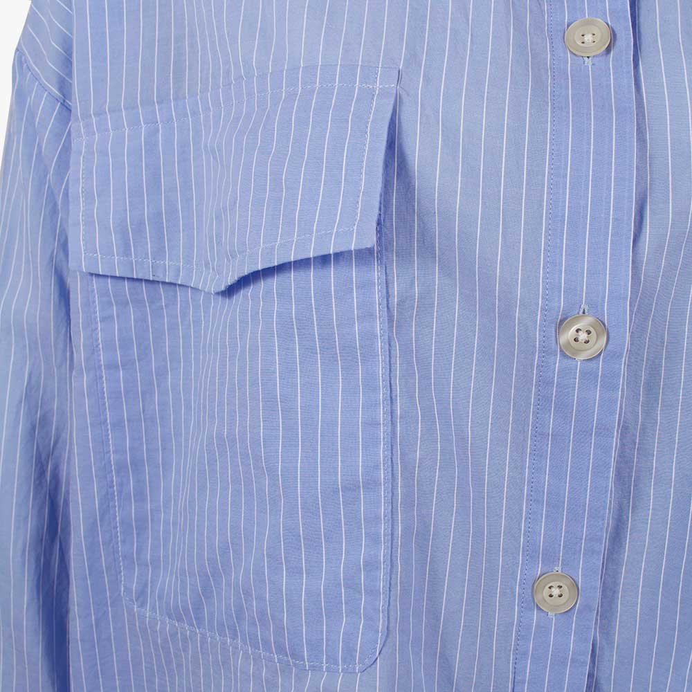 Bluse Steifen, Vorderansicht | blau-weiß
