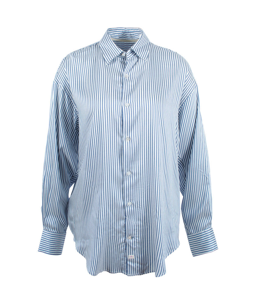 Streifenbluse supersoft | blau