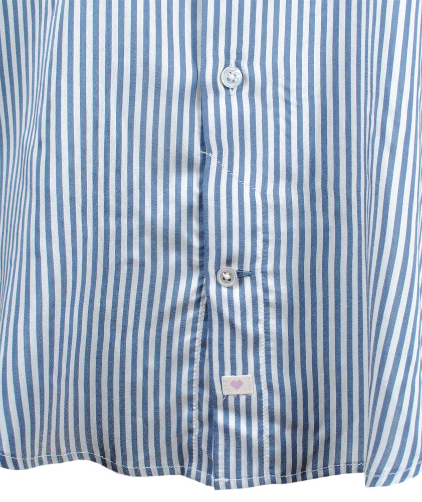 Streifenbluse supersoft | blau