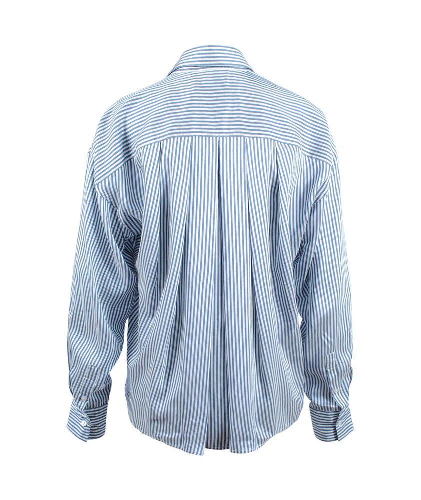 Streifenbluse supersoft | blau