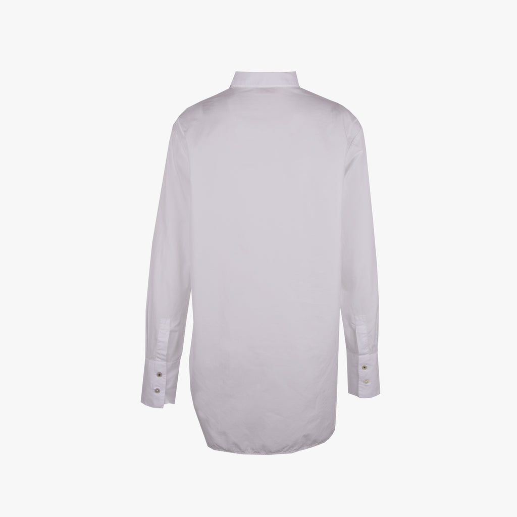 Fil Noir Longbluse uni | weiß