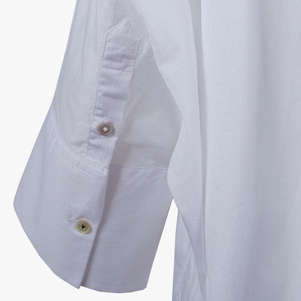 Ponchobluse, Detail Arm | weiß