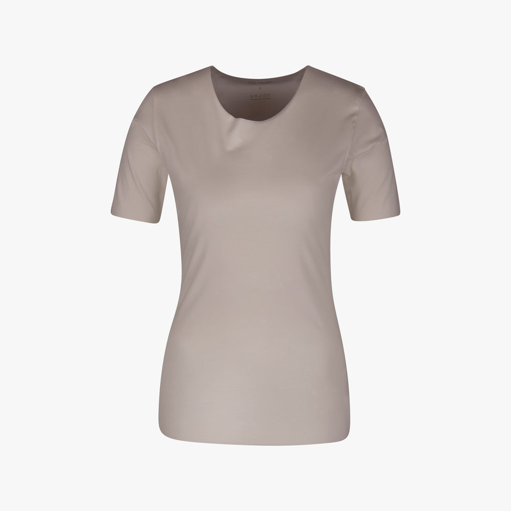 Fil Noir Rundhals Shirt Lasercut Kurzarm | offwhite