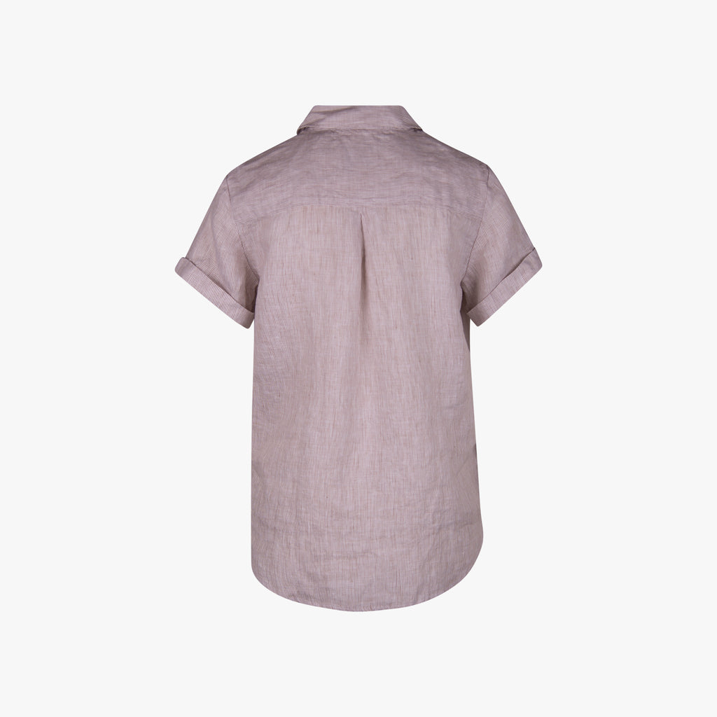 Fil Noir Streifenbluse | taupe