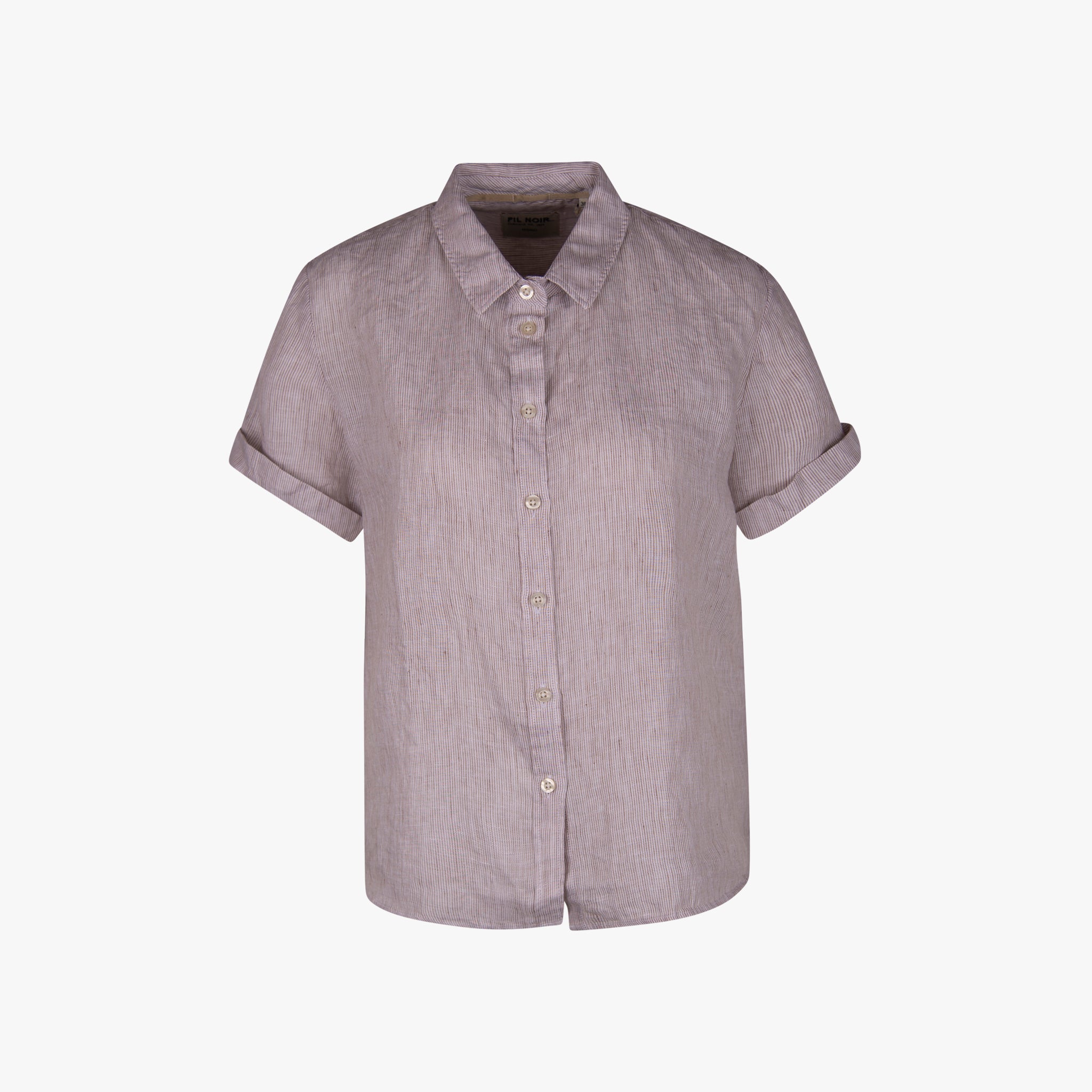 Fil Noir Streifenbluse | taupe