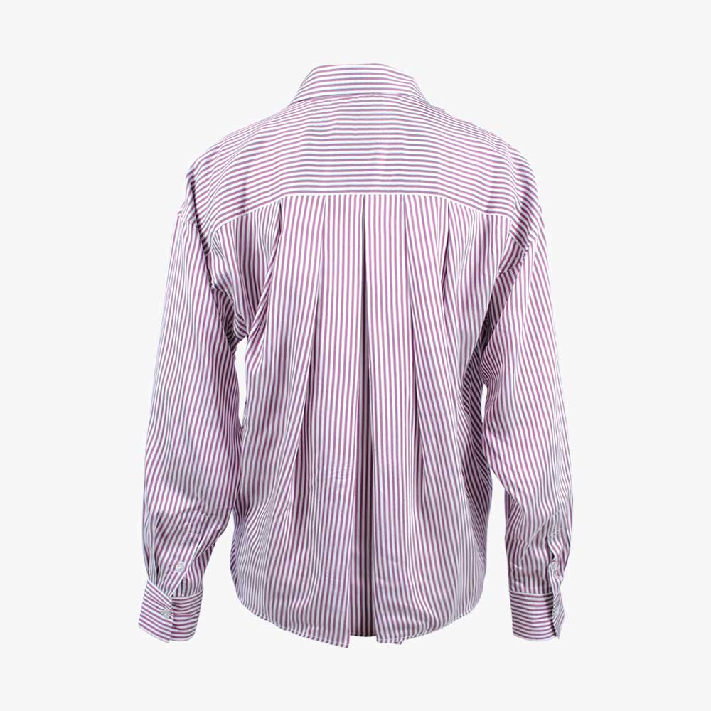 Streifenbluse supersoft (bordeaux, XS) | bordeaux