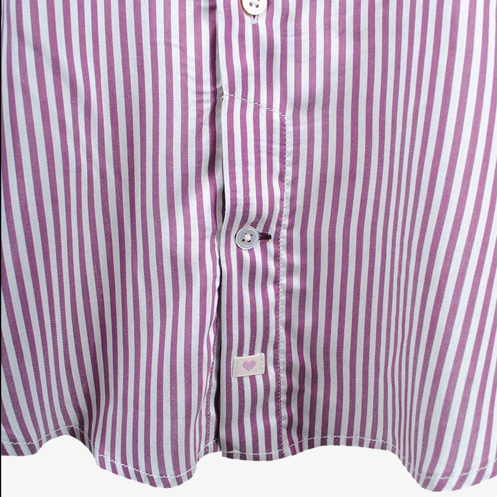 Streifenbluse supersoft (bordeaux, XS) | bordeaux