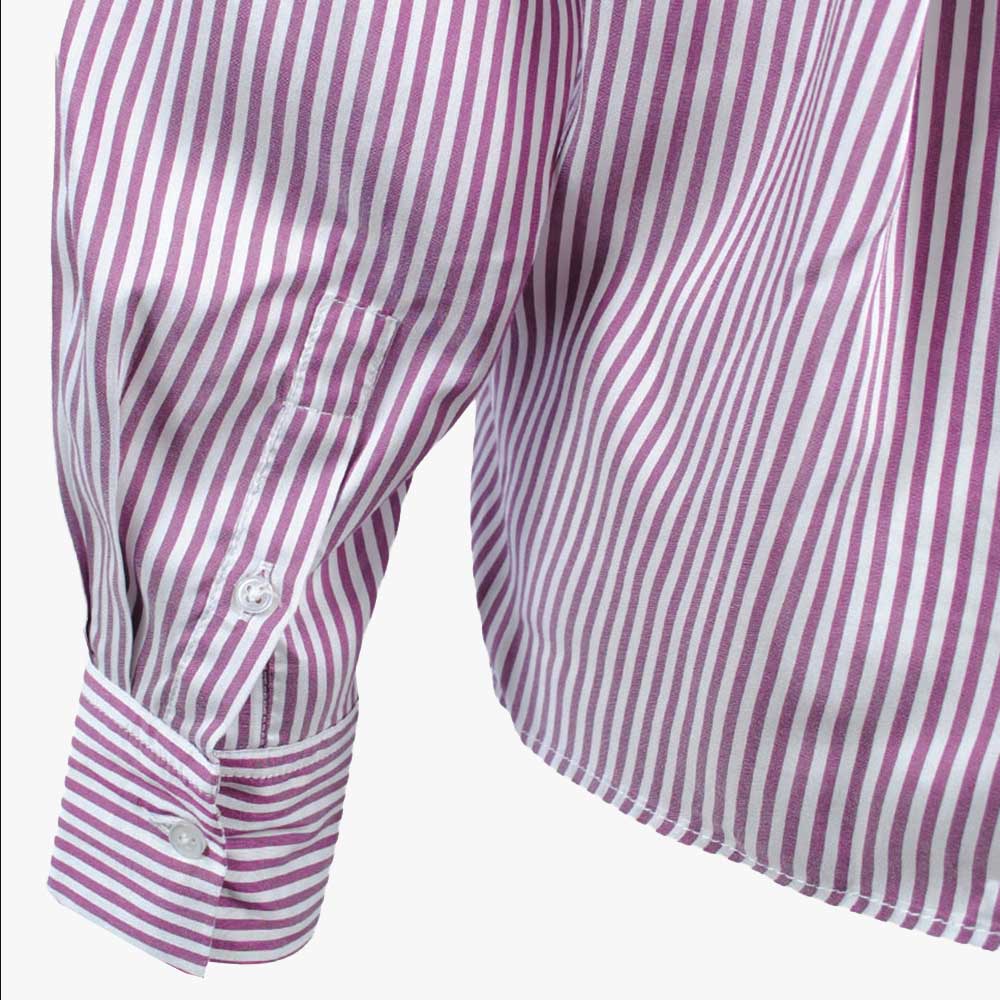 Streifenbluse supersoft (bordeaux, XS) | bordeaux