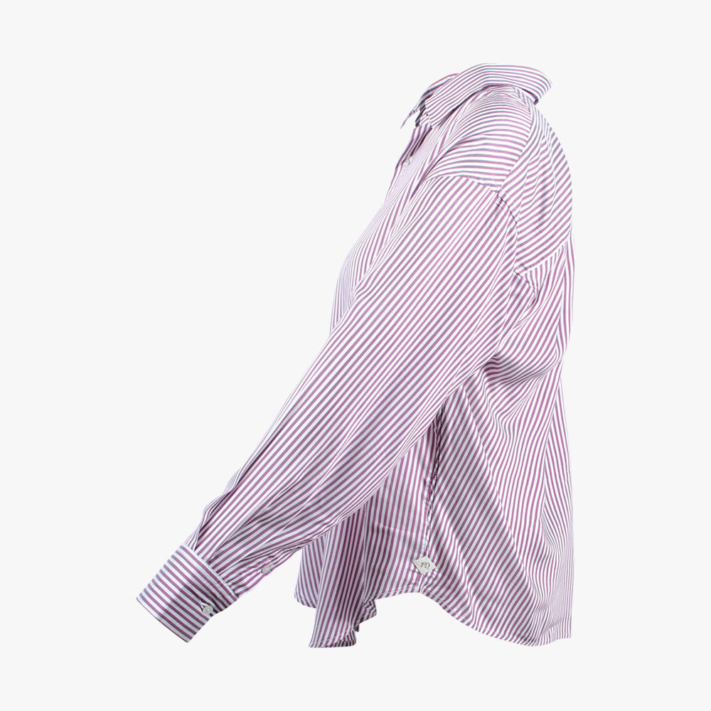 Streifenbluse supersoft (bordeaux, XS) | bordeaux