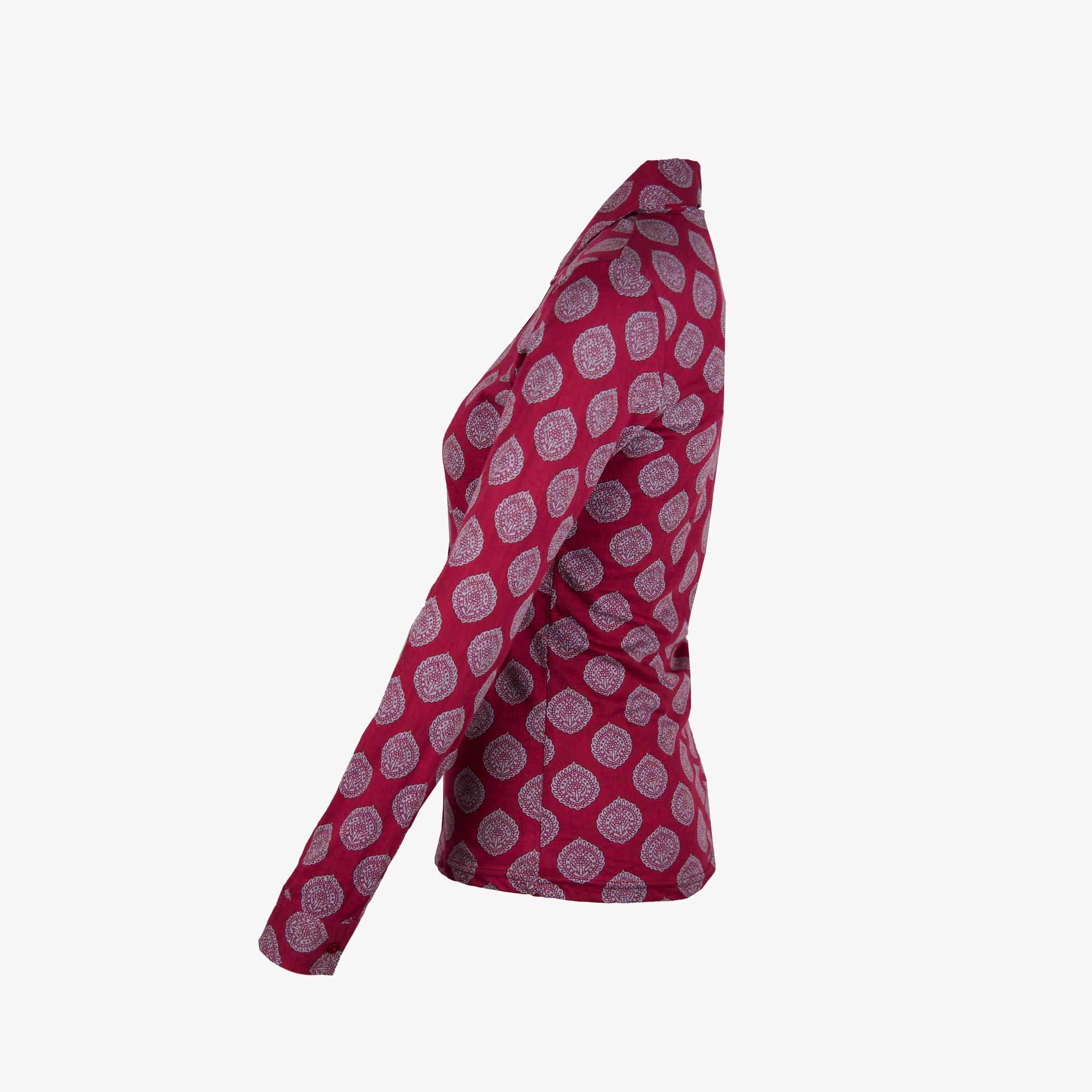 Folletti Bluse Print | fuchsia