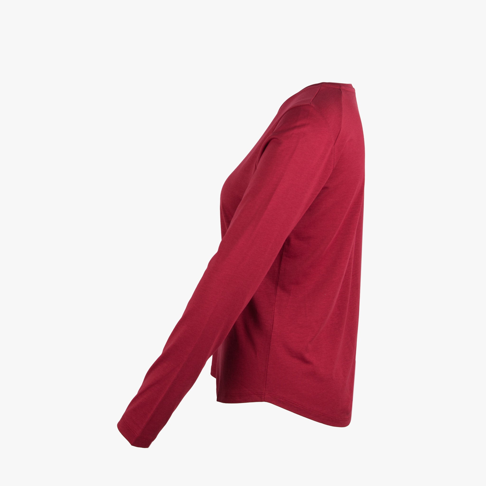 Funktion Schnitt Langarm Shirt | bordeaux