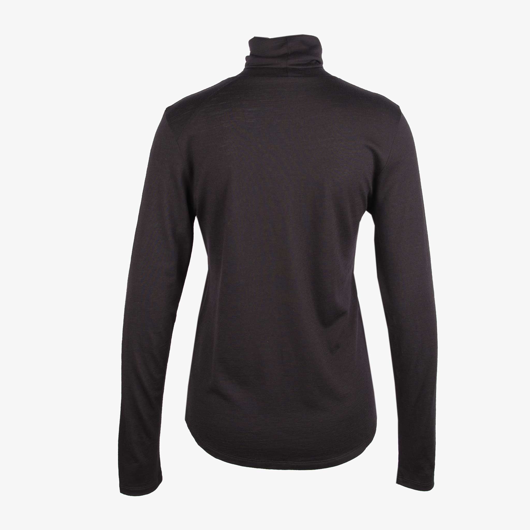 Funktion Schnitt Rollishirt Merino | schwarz