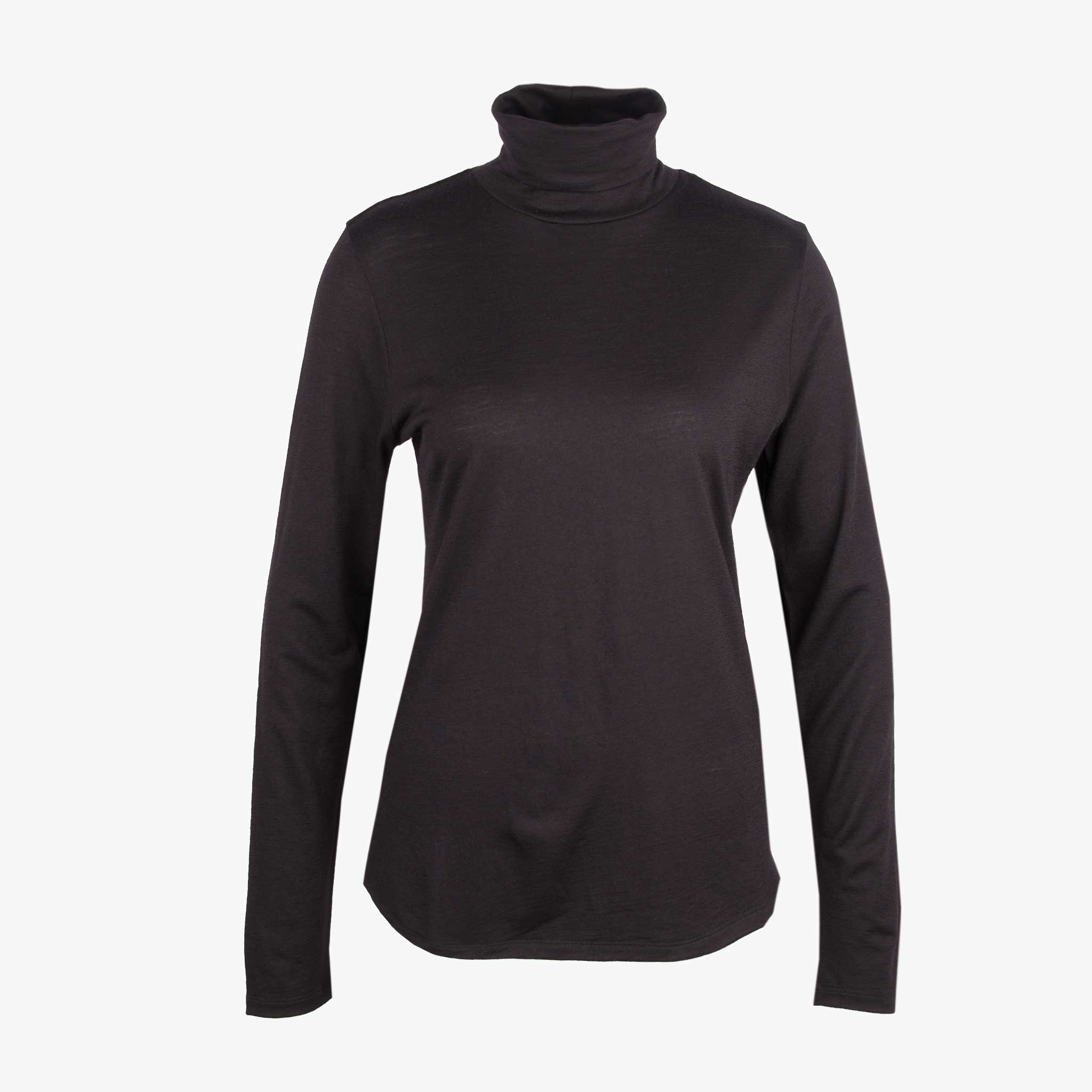 Funktion Schnitt Rollishirt Merino | schwarz