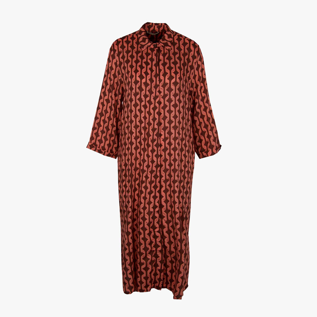 Genesis Hemdblusenkleid Print | braun