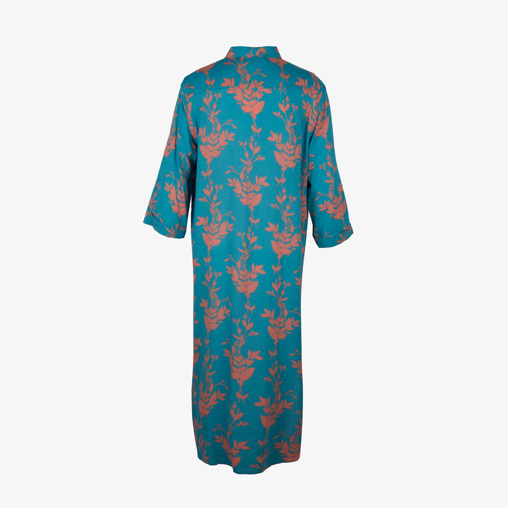 Genesis Hemdblusenkleid Print | türkis