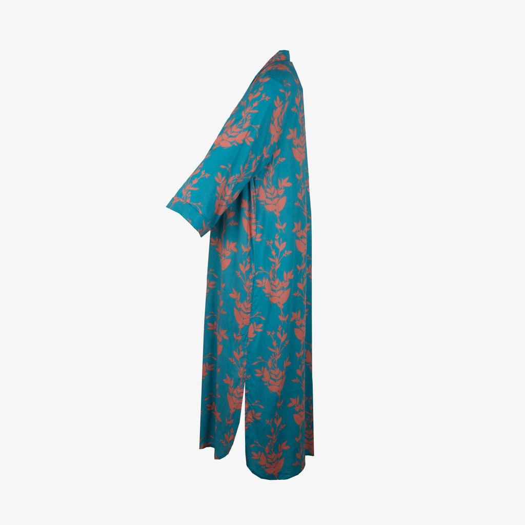 Genesis Hemdblusenkleid Print | türkis