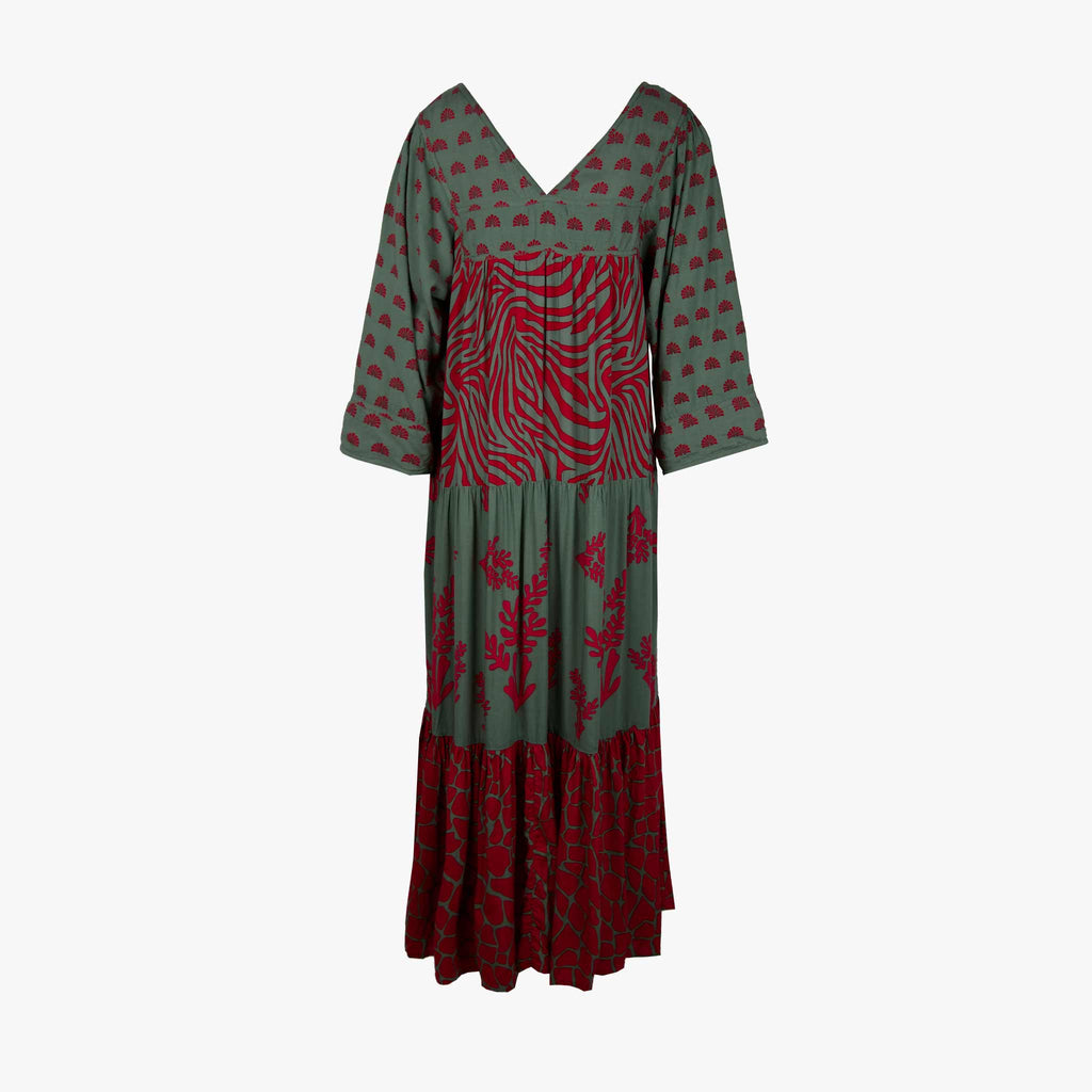 Genesis Maxi Stufenkleid | rot